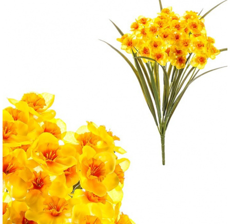 Narcis - umělá kytice, barva žluto-oranžová