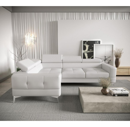 Rohová sedací souprava TOSCANIA 250x180 - bílá eko kůže , levá Rohová sedací souprava TOSCANIA 250x180 - bílá eko kůže , levá