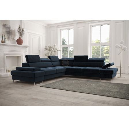 Rohová sedací souprava GALAXY MAX 280×280 - modrá , levá Rohová sedací souprava GALAXY MAX 280×280 - modrá , levá