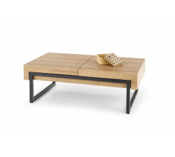 Konferenční stůl CLARA, Dub zlatý/Černá