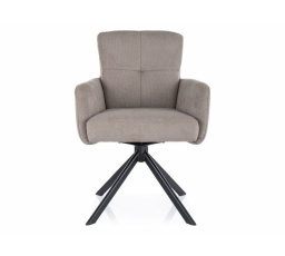 Jídelní otočná židle BASIL VARDO s pružinovým sedákem, Béžová 34/Černá