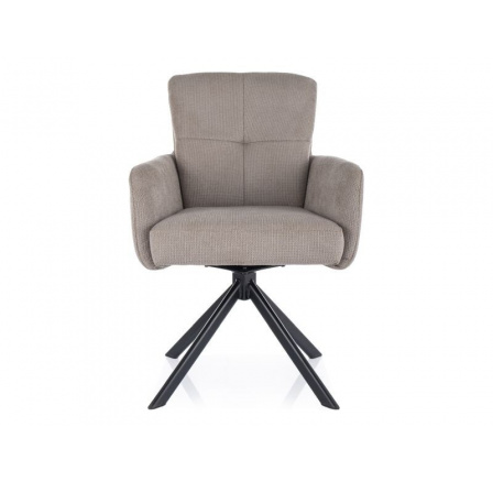 Jídelní otočná židle BASIL VARDO s pružinovým sedákem, Béžová 34/Černá