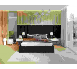 Čalouněná postel ORLANDO - TRINITY (BLACK) - 90 x 200