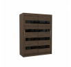 Posuvná skříň s lacobelem MARTINEZ 150 Choco+Black Lacobel