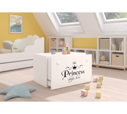 Truhla na hračky INGA White+Princess Black