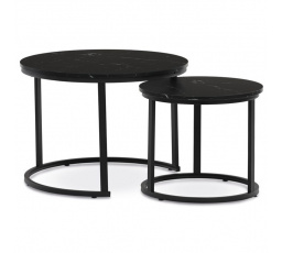 Konferenční stolek 70x70x51cm, mdf, mramor, CT-X7122 BK