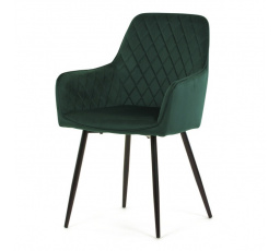 Jídelní židle, zelená, sametová látka, DCH-215 GRN4