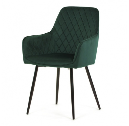 Jídelní židle, zelená, sametová látka, DCH-215 GRN4