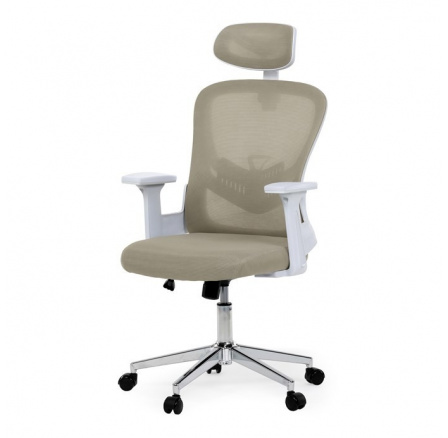 Kancelářská židle, houpací mechanismus, béžová síťovina, KA-K2031 BGE
