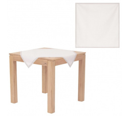 Ubrus vánoční - stříbrné okraje, bílý, 100% polyester, 80 x 80 cm