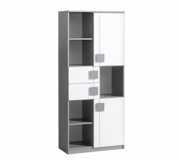 Systém "GUMI" G2 (Regál 2D 2S) - Barva: bílý brilant