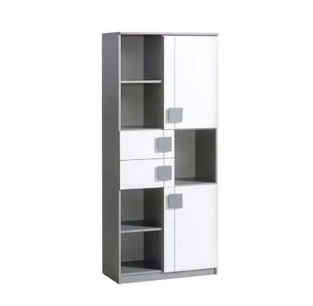 Systém "GUMI" G2 (Regál 2D 2S) - Barva: bílý brilant Systém "GUMI" G2 (Regál 2D 2S) - Barva: bílý brilant