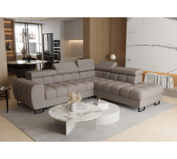 Rohová sedací souprava ASPEN 260x225 cm - šedá , pravá