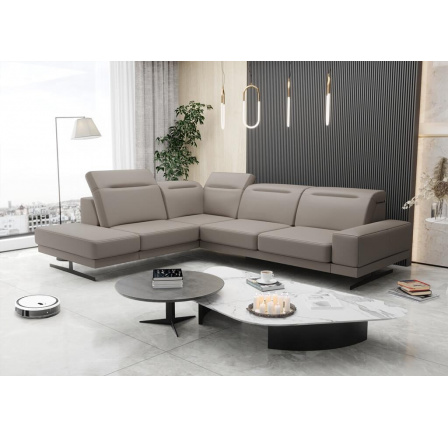 Rohová kožená sedací soupravaFIORE 265x220 cm - přírodní kůže - volitelná barva, levá Rohová kožená sedací soupravaFIORE 265x220 cm - přírodní kůže - volitelná barva, levá