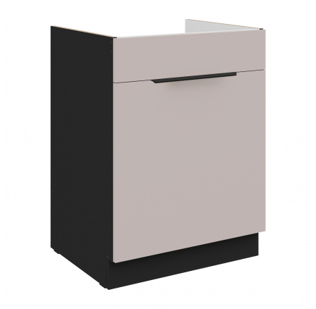 Dolní skřínka ARONA - 60 ZL 1S BB, Černá mat/Kašmír Dolní skřínka ARONA - 60 ZL 1S BB, Černá mat/Kašmír