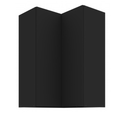 Horní skřínka SIENA - 60x60 GN-90 2F (90°), Černá mat/Černá mat