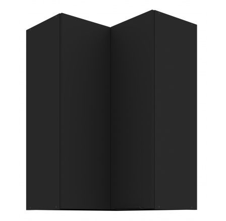 Horní skřínka SIENA - 60 x 60 GN-90 2F (90°), Černá mat/Černá mat