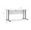 Psací stůl OFFICE 402/437, Dub sonoma/Silver grey