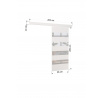 Posuvné dveře na stěnu MILOU 96 White+White Lacobel