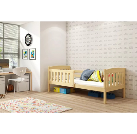 Dětská postel KUBUS 80x190 cm bez matrace, Přírodní