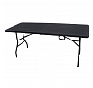 Zahradní stůl 180x74cm, kov, plast, černá, AZ-K1003 BK