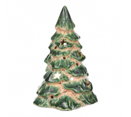 Stromek zelený - svícen na čajovou svíčku, keramika