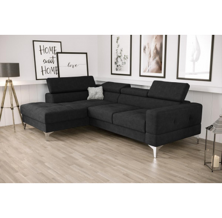 Rohová sedací souprava TOSCANIA MINI s funkcí spaní 170x250 cm - černá , levá Rohová sedací souprava TOSCANIA MINI s funkcí spaní 170x250 cm - černá , levá