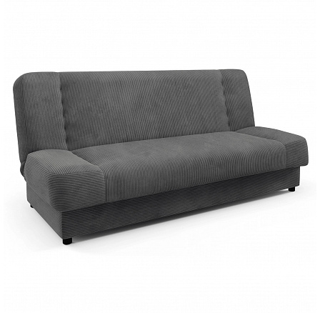 Rozkládací pohovka PIANO Tmavě šedá manšestrová