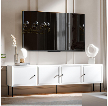 TV komoda PALAZZO BIS 200 4D, bílá TV komoda PALAZZO BIS 200 4D, bílá