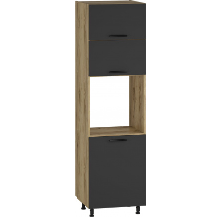 Skříň do kuchyně VENTO DP-60/214, antracit/dub wotan