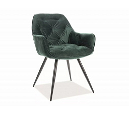 Jídelní židle CHERRY VELVET, Zelený Bluvel 78/Černá