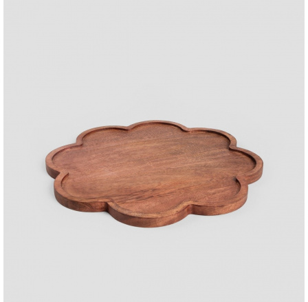 Dekorativní tác ACACIA z mangového dřeva květina 30 cm 746352