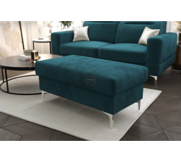 Taburet s úložným prostorem MALIBU 100x55 cm - modrá