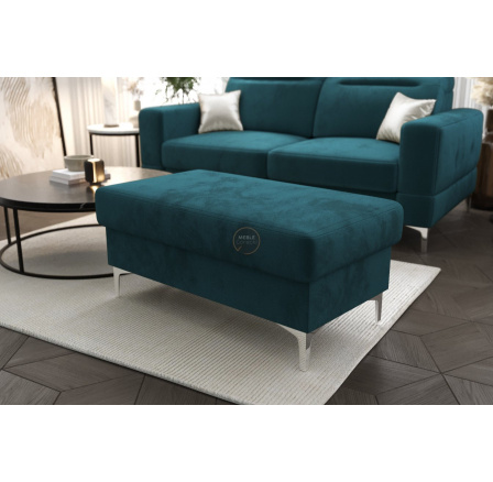 Taburet s úložným prostorem MALIBU 100x55 cm - modrá