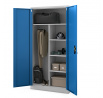 Uzamykatelná úklidová skříň DAVID 900 x 1850 x 450 mm, šedo-modrá