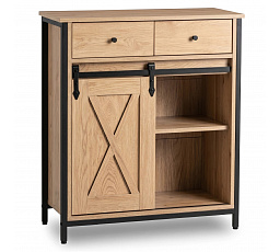 Komoda se zásuvkami COLE 70 cm Dub/Černá