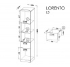Skříň LORENTO L3, Jasan coimbra/Limetka