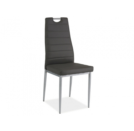 Jídelní židle H-260, chrom/šedá ekokůže