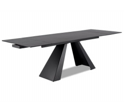 Jídelní stůl SALVADORE CERAMIC 180(260)x90 cm, Anthracite šedý mat/Černý mat