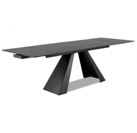 Jídelní stůl SALVADORE CERAMIC 180(260)x90 cm, Anthracite šedý mat/Černý mat