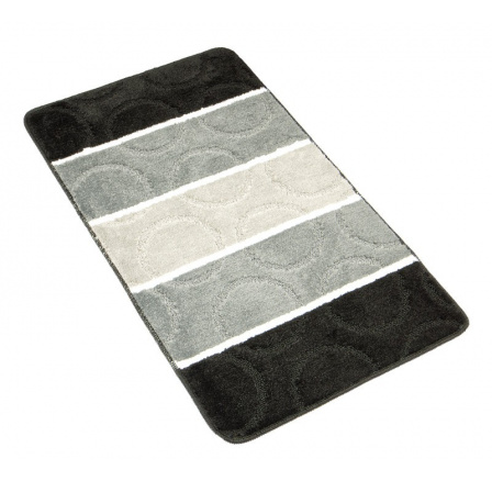 Koupelnová předložka 60x100cm Černošedá kola