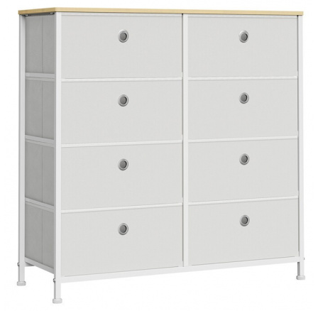 Komoda 80x30x82cm, kov, bílá, AUK-E1024 WT