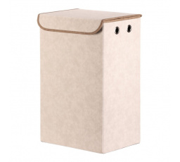 Koš pádelní - látkový s víkem, krémová barva