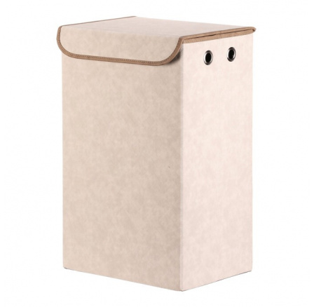 Koš pádelní - látkový s víkem, krémová barva