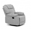 Relaxační křeslo, šedá, látka, TV-4088 SIL2