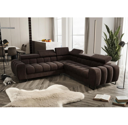 Rohová sedací souprava ASPEN MAX 260x260 cm - hnědá , pravá Rohová sedací souprava ASPEN MAX 260x260 cm - hnědá , pravá