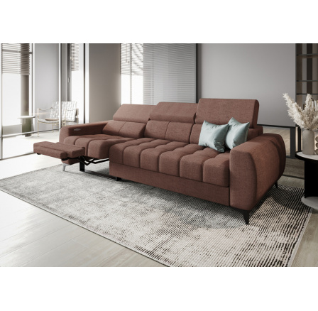 Sofa PORTO III , relax 263 cm - starorůžová ,Levá strana Sofa PORTO III , relax 263 cm - starorůžová ,Levá strana