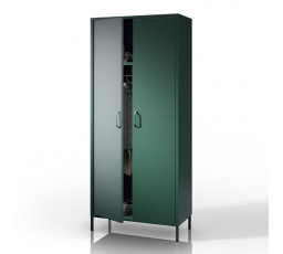 Kovová šatní skříň lahvově zelená FLAVIO