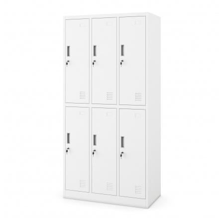 Bílá šatní šatní skříň s 6 boxy IGOR 900 x 1850 x 450 mm Bílá šatní šatní skříň s 6 boxy IGOR 900 x 1850 x 450 mm