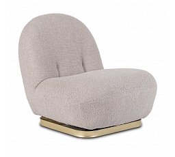Otočná Relaxační Křeslo SONNY Šedé Boucle